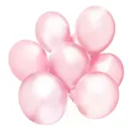 Blue Panda (100 Count) Light Pink 12-inch Metallic Latex Balloons