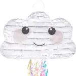 Blue Panda (16.5x10 in) Pull String Cloud Pinata for Girls