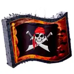 Blue Panda (Small, 12x15.7x3 in) Pirate Pinata Flag