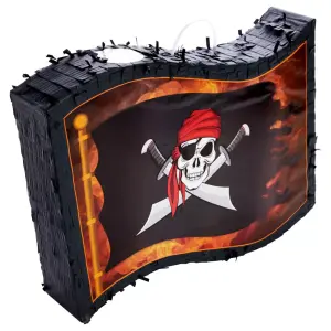 Blue Panda (Small, 12x15.7x3 in) Pirate Pinata Flag