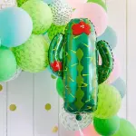 Blue Panda 50-Piece Latex Balloons Cactus-Themed Party