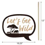 Big Dot of Happiness 10-Piece Funny Wild Safari - Photo Booth Props Kit