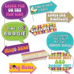 Big Dot of Happiness 10-Piece Funny 70's Disco Photo Booth Props Kit