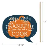 Big Dot of Happiness 10 Piece - Funny Happy Thanksgiving Photo Booth Props Kit