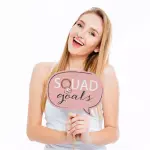 Big Dot of Happiness 20 Count Bride Squad Photo Booth Props Kit