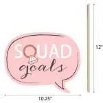 Big Dot of Happiness 20 Count Bride Squad Photo Booth Props Kit