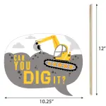 Big Dot of Happiness20 Count Dig It - Construction Party Zone Photo Booth Props Kit