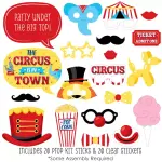 Big Dot of Happiness 20-Count Carnival - Step Right Up Circus Photo Booth Props Kit