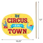 Big Dot of Happiness 20-Count Carnival - Step Right Up Circus Photo Booth Props Kit