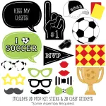 Big Dot of Happiness20 Count - Goaaal - Soccer Photo Booth Props Kit