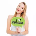 Big Dot of Happiness20 Count - Goaaal - Soccer Photo Booth Props Kit