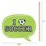 Big Dot of Happiness20 Count - Goaaal - Soccer Photo Booth Props Kit