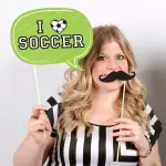 Big Dot of Happiness20 Count - Goaaal - Soccer Photo Booth Props Kit