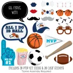 Big Dot of Happiness 20-Count Go, Fight, Win - Sports Photo Booth Props Kit