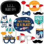 Big Dot of Happiness 20-Count Blast Off to Outer Space Photo Booth Props Kit