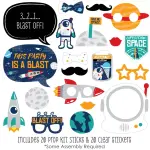 Big Dot of Happiness 20-Count Blast Off to Outer Space Photo Booth Props Kit