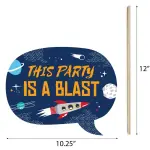 Big Dot of Happiness 20-Count Blast Off to Outer Space Photo Booth Props Kit