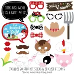 Big Dot of Happiness 20-Count Farm Animals - Baby Shower