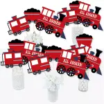 Big Dot of Happiness15-Set Railroad Party Crossing Centerpiece Sticks