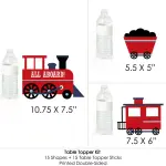 Big Dot of Happiness15-Set Railroad Party Crossing Centerpiece Sticks