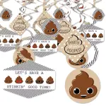 Big Dot of Happiness40-Set Party 'Til You're Pooped - Poop Emoji Party Hanging Decor - Party Decoration Swirls