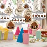 Big Dot of Happiness40-Set Party 'Til You're Pooped - Poop Emoji Party Hanging Decor - Party Decoration Swirls