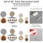 Big Dot of Happiness40-Set Party 'Til You're Pooped - Poop Emoji Party Hanging Decor - Party Decoration Swirls