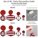 Big Dot of Happiness 40-Set We Still Do - 40th Wedding Anniversary Hanging Decor Swirls