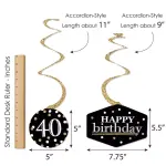 Big Dot of Happiness40-Set Adult 40th Birthday - Gold