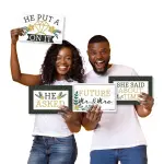 Big Dot of Happiness 10-Piece - She Said Yes Photo Prop Signs