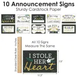 Big Dot of Happiness 10-Piece - She Said Yes Photo Prop Signs