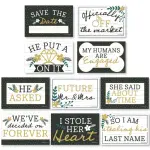 Big Dot of Happiness 10-Piece - She Said Yes Photo Prop Signs