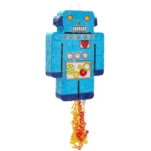 Blue Panda(17 x 11 x 3 In) - Juvale Pull String Robot Pinata Party Decorations