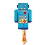 Blue Panda(17 x 11 x 3 In) - Juvale Pull String Robot Pinata Party Decorations