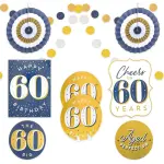 Sparkle and Bash 12-Piece 60th Birthday Party Decoration Pack