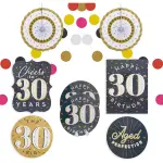 Sparkle and Bash 12-Piece 30th Birthday Party Supplies