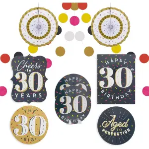 Sparkle and Bash 12-Piece 30th Birthday Party Supplies