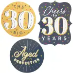 Sparkle and Bash 12-Piece 30th Birthday Party Supplies