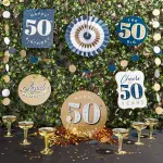 Sparkle and Bash 12-Piece 50th Birthday Party Supplies