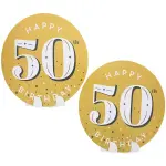 Sparkle and Bash 12-Piece 50th Birthday Party Supplies