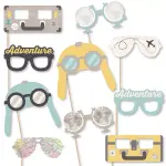 Big Dot of Happiness 10-Count World Awaits Glasses & Masks Photo Booth Props Kit