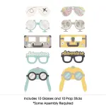 Big Dot of Happiness 10-Count World Awaits Glasses & Masks Photo Booth Props Kit