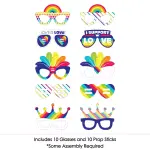 Big Dot of Happiness 10-Count Love is Love - Pride Glasses Photo Booth Props Kit