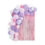 Spritz54-Count Large Balloons Arch with Backdrop Pink/Purple/Lavender