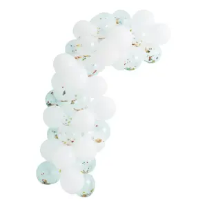 Spritz45-Count Large Balloons Garland Arch with Confetti White