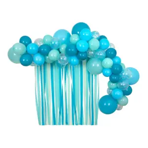 Meri Meri 52-Pack Blue Balloons and Streamers Kit