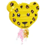 Blue Panda (16.5 x 13 x 3 In) Small - Pull String Leopard Pinata