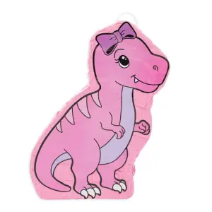 Blue Panda 16.5 x 13.0 x 3.0 in - Pink Dinosaur Pinata for Girls T-Rex Themed