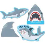 Big Dot of Happiness 24-Count Shark Zone Cut-Outs