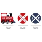 Big Dot of Happiness 24-COunt Railroad Party Crossing Shaped Cut Outs